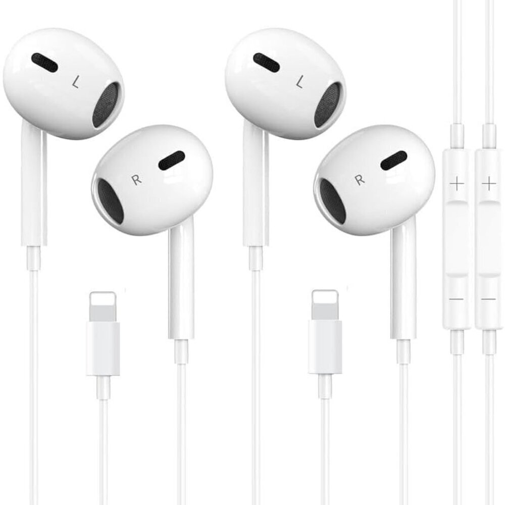2 Packs-for iPhone Headphones Wired Earbuds/Earphones Nosie Reduction Built-in M